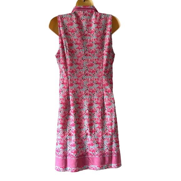 SIMPLY SOUTHERN COLLECTION Flamingo Split Neck Tunic Knit Dress Size Small NWT - Picture 3 of 10